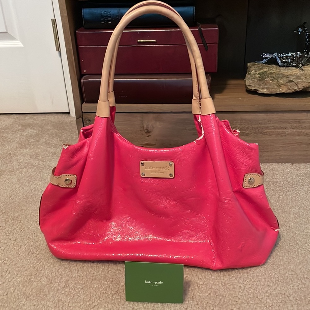 *As Is* Hot Pink Kate Spade Large Stevie Satchel Tote Bag